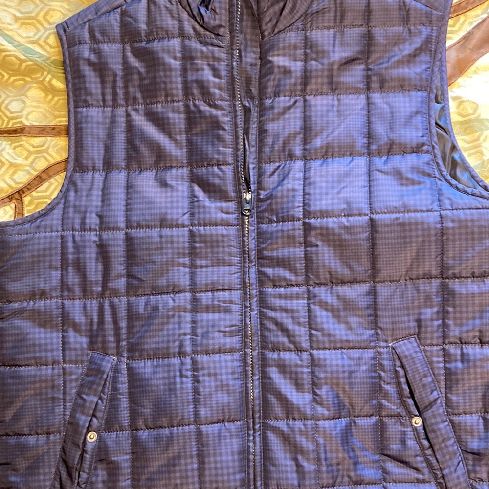Mens CHAPS QUILTED VEST ZIP LARGE